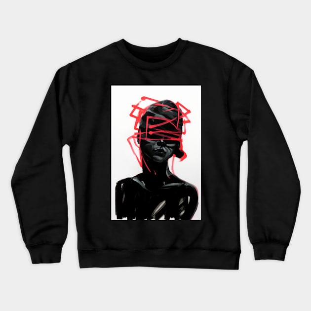 Smudged ink brushwork Crewneck Sweatshirt by RYPEstuff